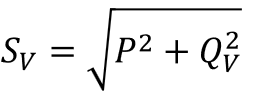 Total reactive power (vectorial) formula